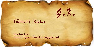 Gönczi Kata névjegykártya