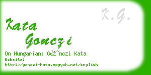 kata gonczi business card